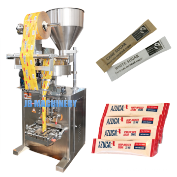 Automatic small cane sugar packing machine, brown sugar stick sachet filling and packing machine